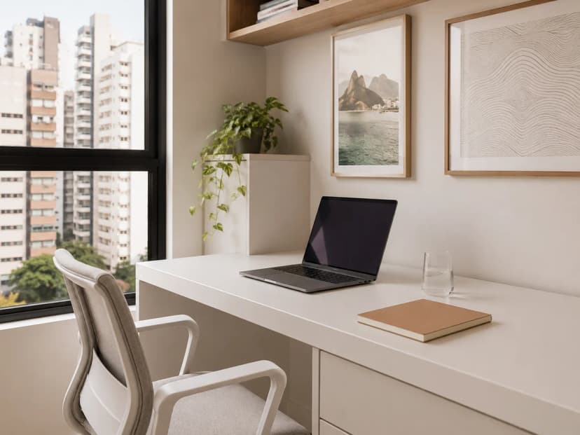 Home office organizado por personal organizer em São Paulo