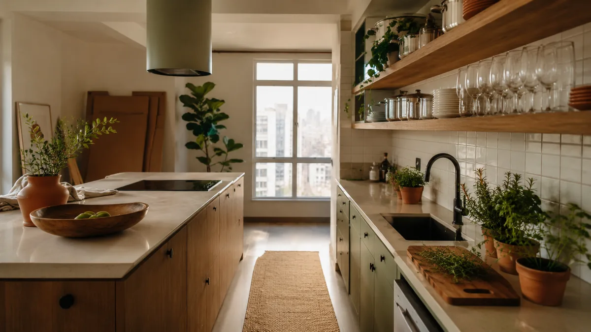 Planejamento de orçamento completo de mudança com três partes: frete, organização e insumos, em apartamento em São Paulo