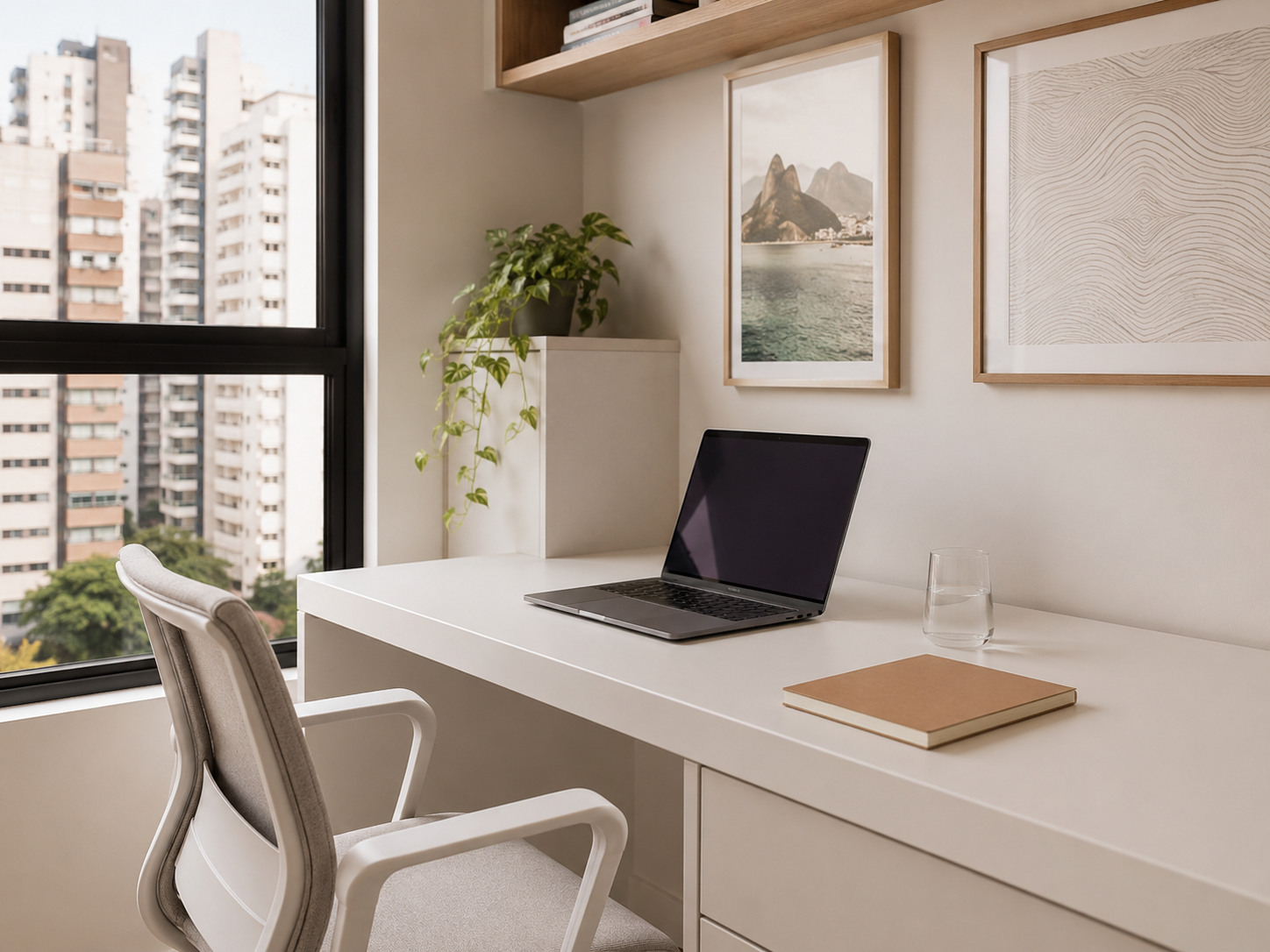 Home office organizado por personal organizer em São Paulo