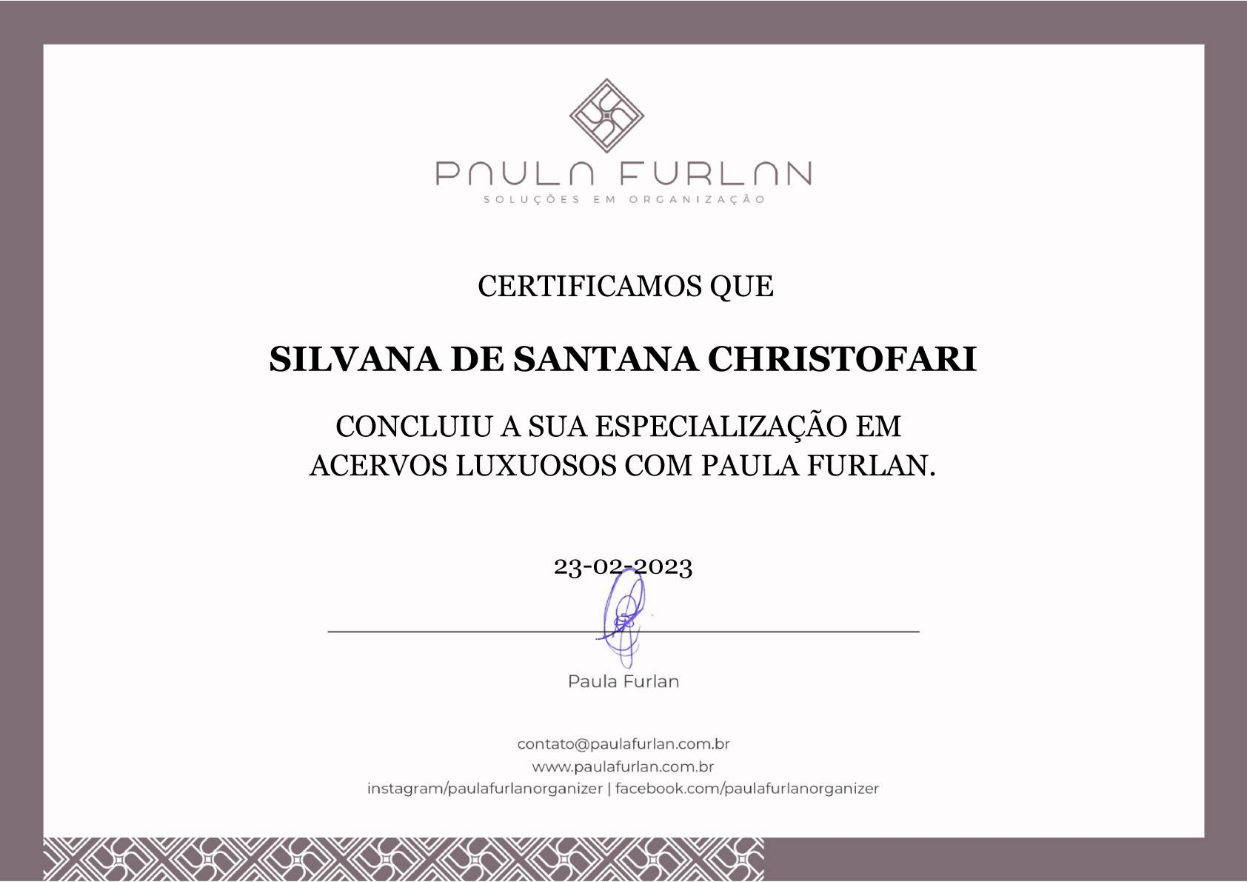 Diploma Organização de Acervos Luxuosos